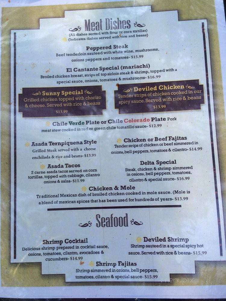 Casa Mendoza - Three Rivers, CA menu_pic