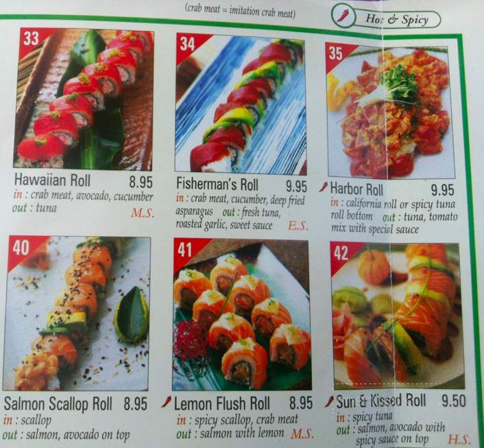 Samurai Sushi - Downey, CA menu_pic