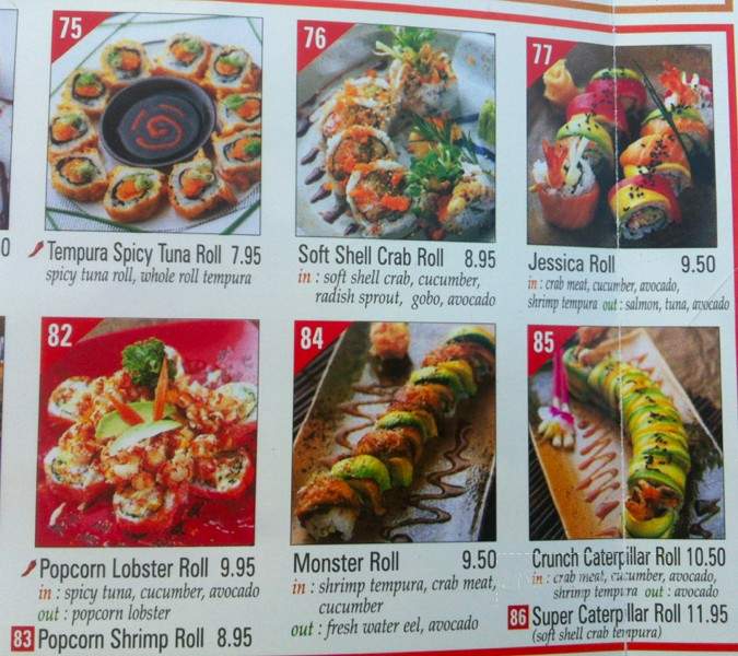 Samurai Sushi - Downey, CA menu_pic