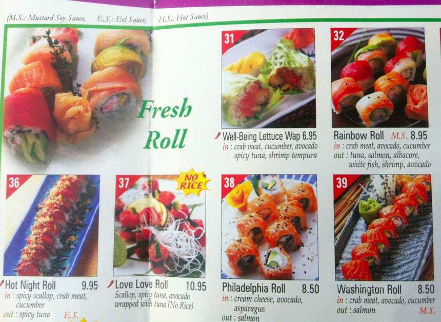 Samurai Sushi - Downey, CA menu_pic