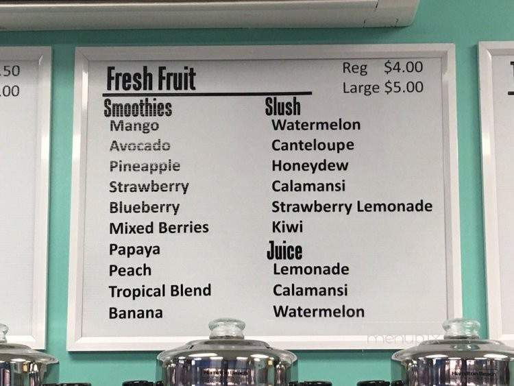 Boba Cafe - Ewa Beach, HI menu_pic