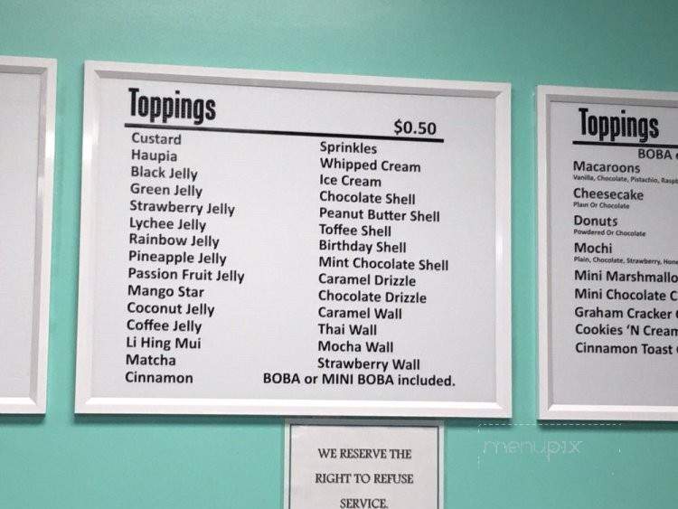 Boba Cafe - Ewa Beach, HI menu_pic