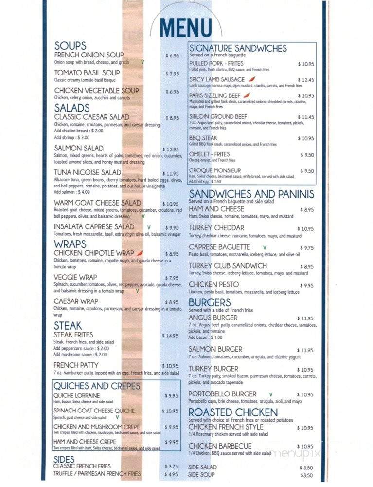 Bagatelle Cafe & Bistro - San Diego, CA menu_pic