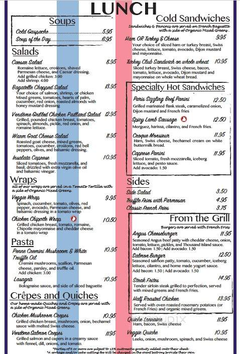 Bagatelle Cafe & Bistro - San Diego, CA menu_pic