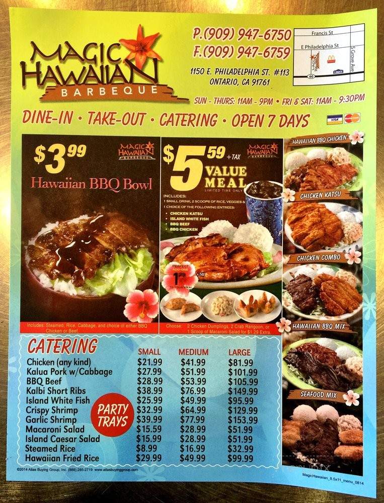 Magic Hawaiian BBQ - Ontario, CA menu_pic