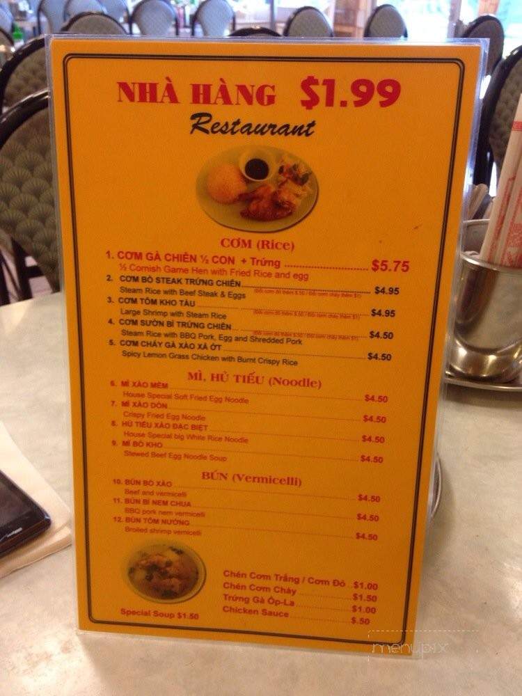 Nha Hang 1.99 - Fountain Valley, CA menu_pic