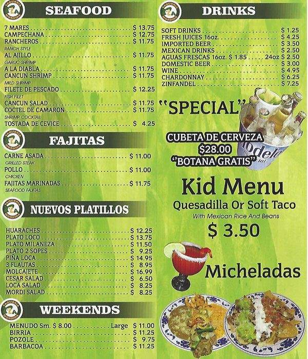 Taqueria La Mordida - Half Moon Bay, CA menu_pic