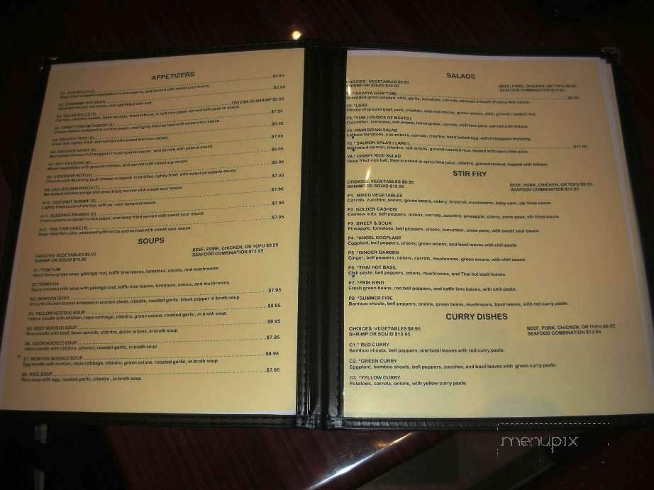 Frangipani Lao & Thai Cuisine - Beaverton, OR menu_pic