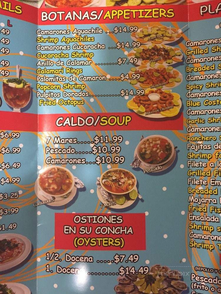 Mariscos Villa Del Mar - La Mirada, CA menu_pic