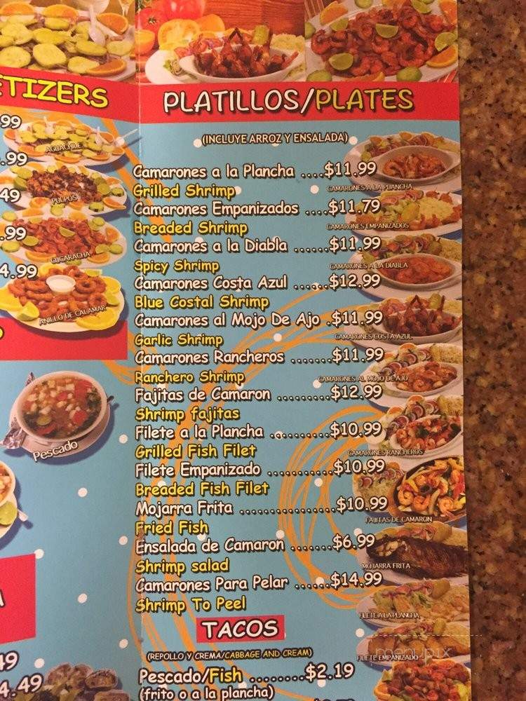 Mariscos Villa Del Mar - La Mirada, CA menu_pic