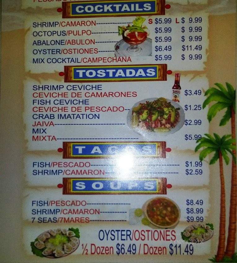 Mariscos Villa Del Mar - La Mirada, CA menu_pic