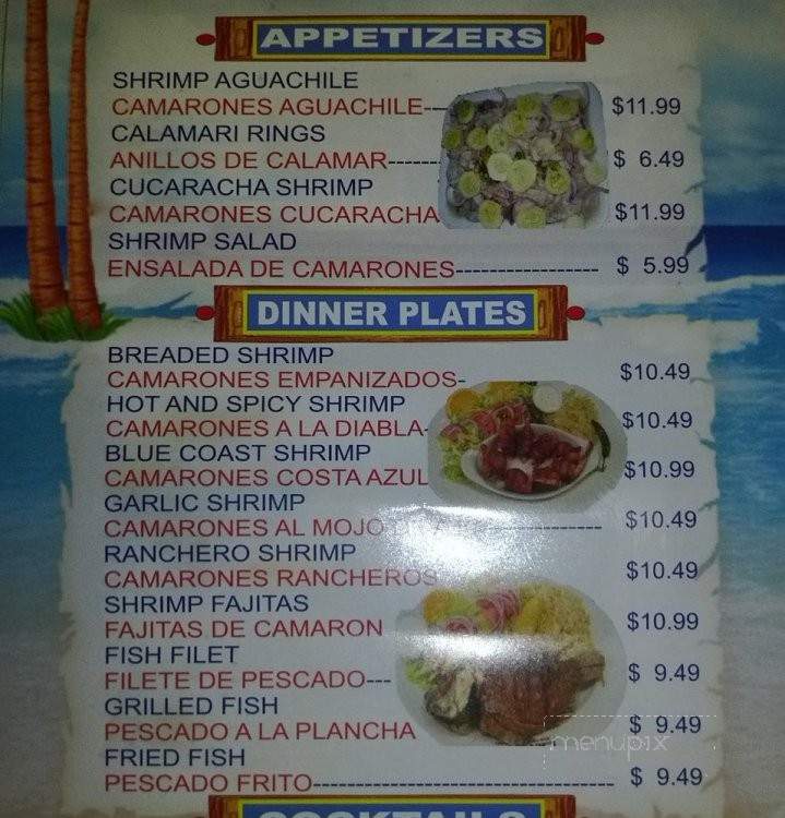 Mariscos Villa Del Mar - La Mirada, CA menu_pic