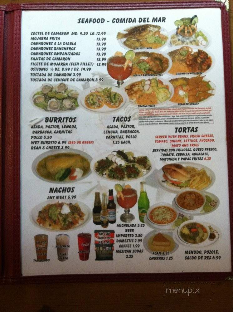 Raul's Mexican Food - Victorville, CA menu_pic