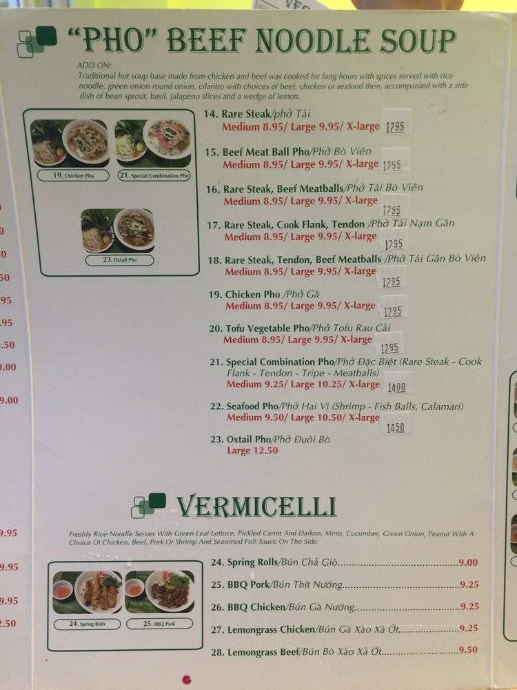 Stadium Pho - Honolulu, HI menu_pic