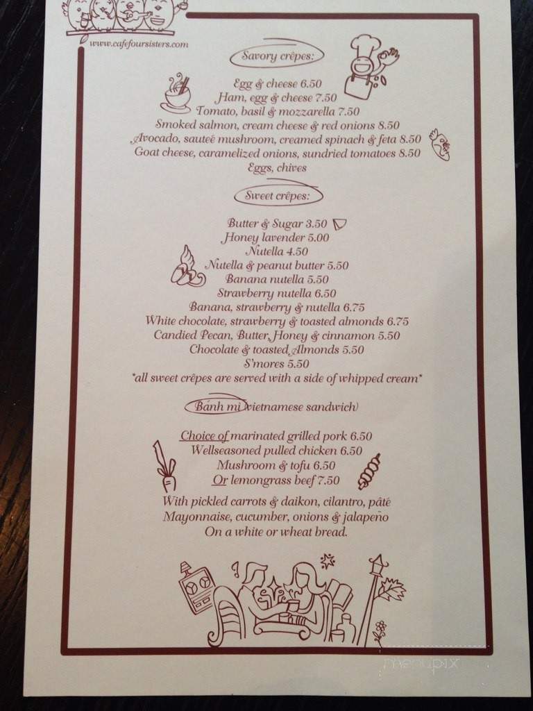 Four Sisters - Louisville, KY menu_pic