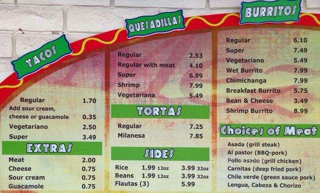 Taqueria el Mezcal - Hayward, CA menu_pic