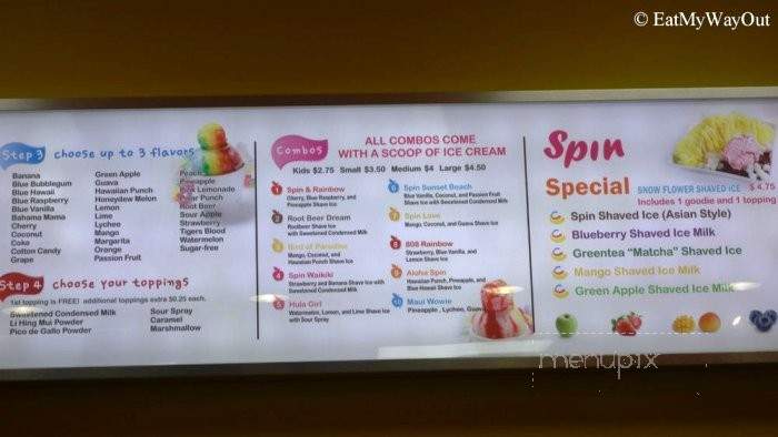 Double Spin Shaved Ice - Artesia, CA menu_pic