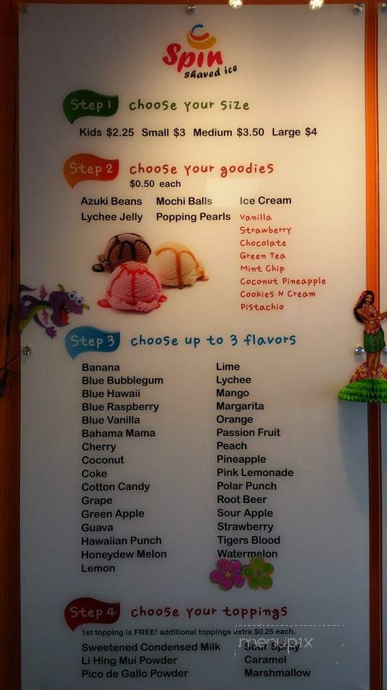 Double Spin Shaved Ice - Artesia, CA menu_pic
