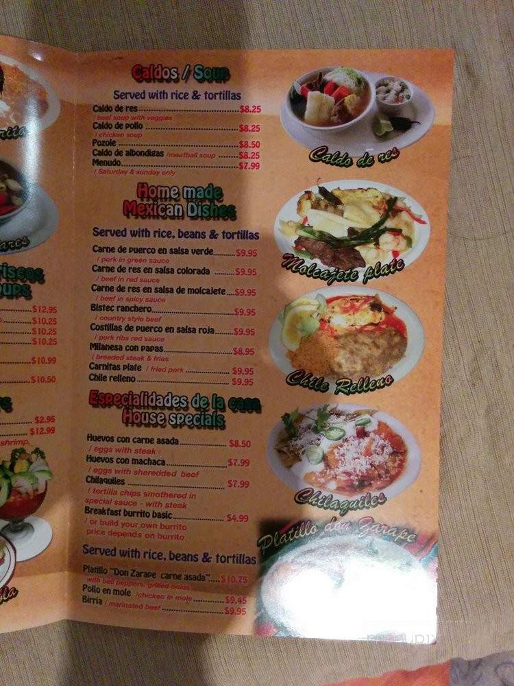 Don Zarape 2 - North Hollywood, CA menu_pic