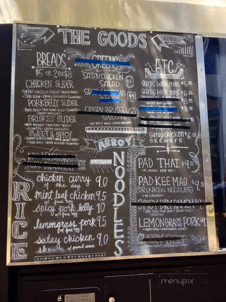 Arroy Food Truck - Los Angeles, CA menu_pic