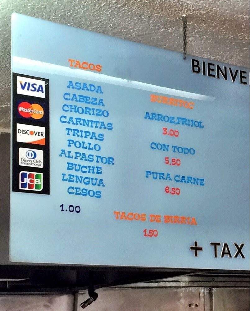 Alex's Tacos - Pomona, CA menu_pic