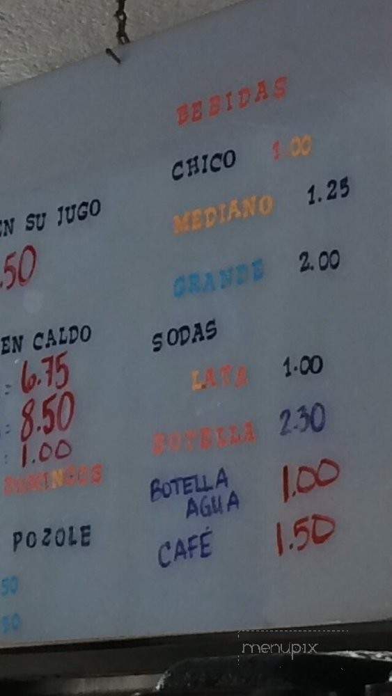 Alex's Tacos - Pomona, CA menu_pic
