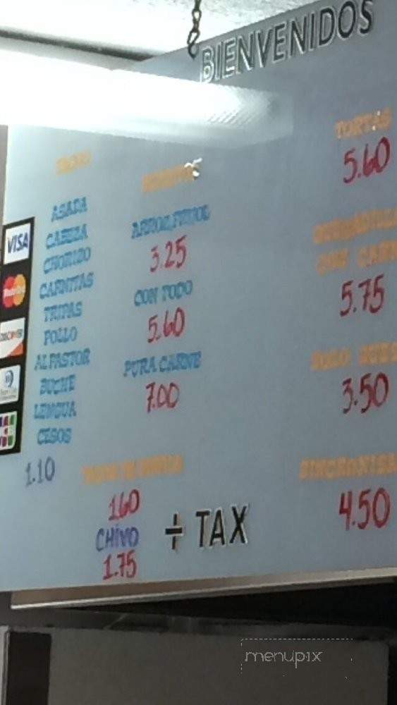 Alex's Tacos - Pomona, CA menu_pic