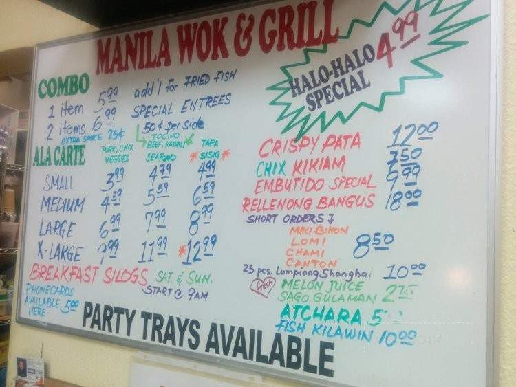 Manila Wok & Grill - Fontana, CA menu_pic
