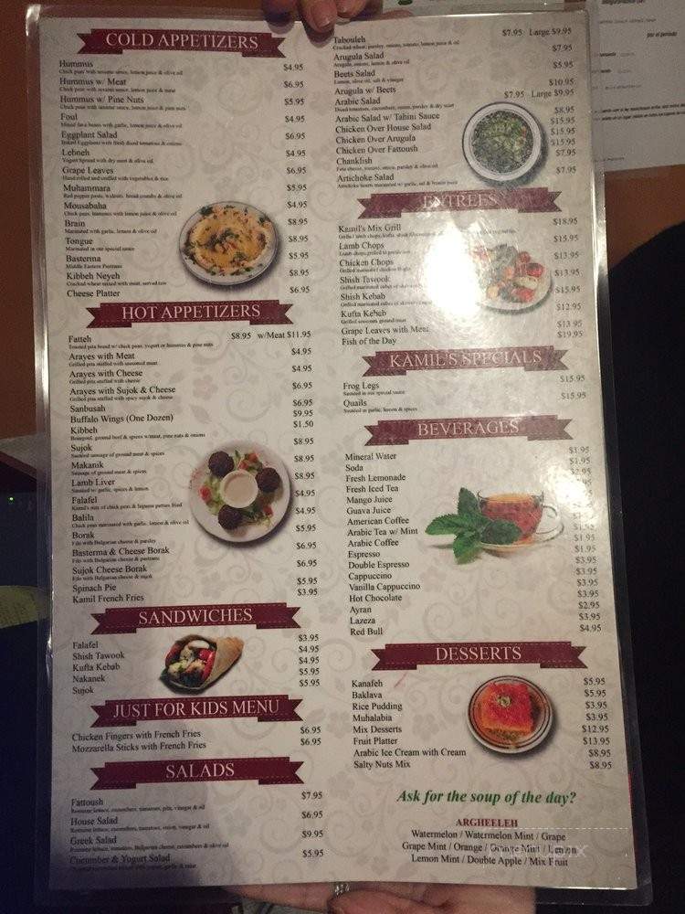 Kamil's Restaurant - Clifton, NJ menu_pic