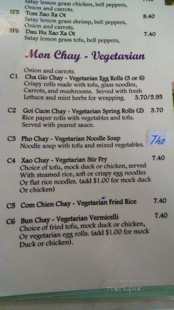 Pho Minh & Grill - Spring Valley, CA menu_pic