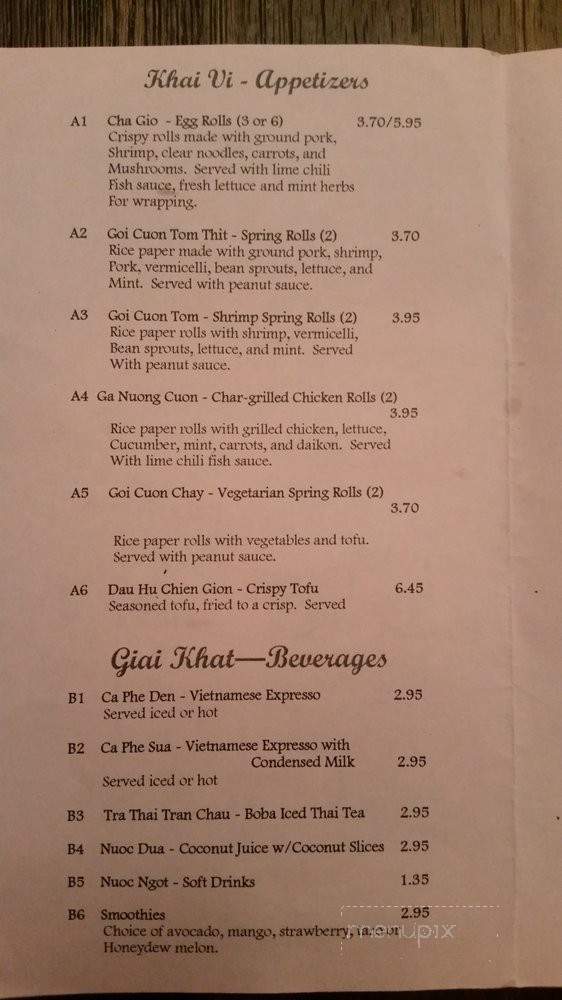 Pho Minh & Grill - Spring Valley, CA menu_pic