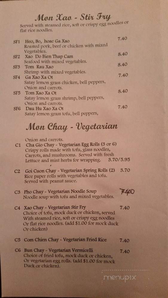 Pho Minh & Grill - Spring Valley, CA menu_pic