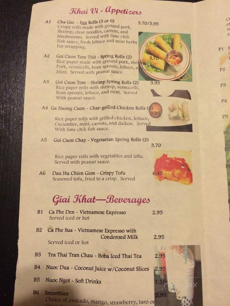 Pho Minh & Grill - Spring Valley, CA menu_pic