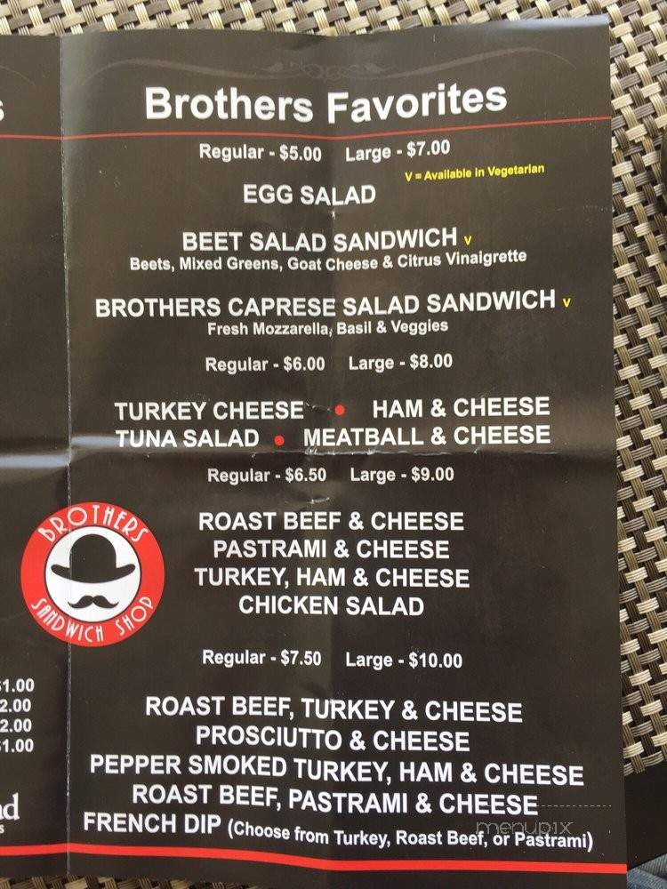Brothers Sandwich Shop - Los Angeles, CA menu_pic