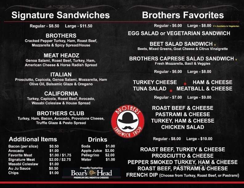 Brothers Sandwich Shop - Los Angeles, CA menu_pic