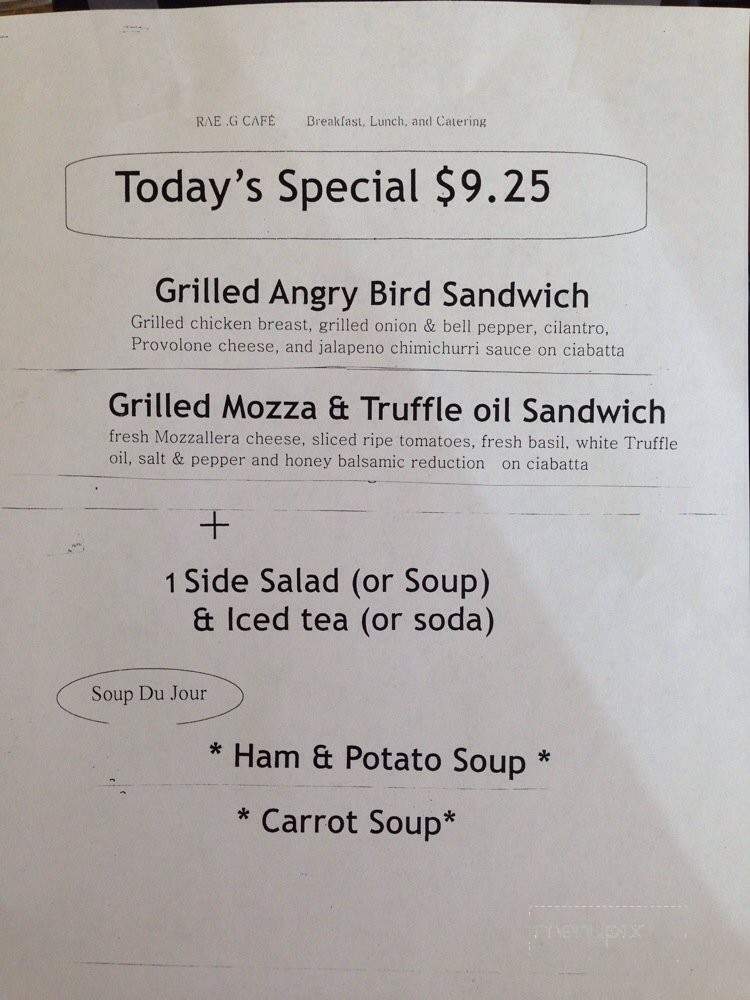 Rae G Cafe - Vernon, CA menu_pic