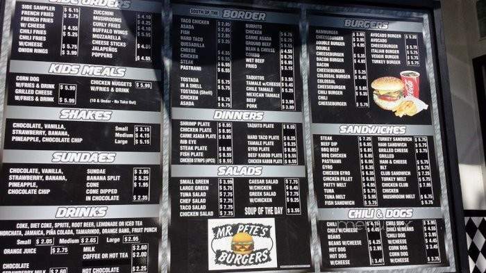 Mr. Pete's Burger - Downey, CA menu_pic