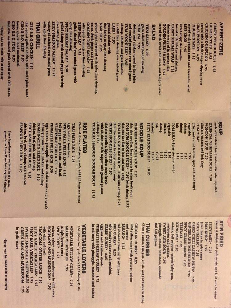 Cibo Thai - Montrose, CA menu_pic