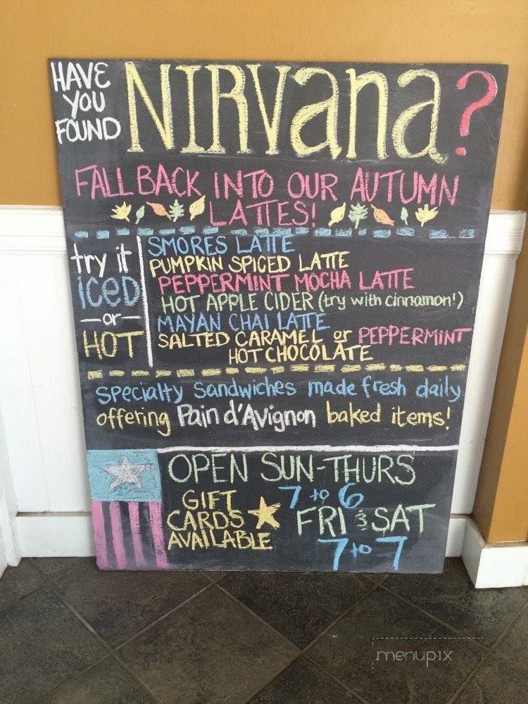 Nirvana Coffee Company - Barnstable, MA menu_pic