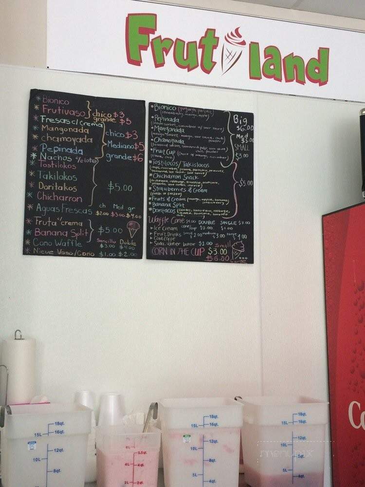 Frutiland - Fremont, CA menu_pic