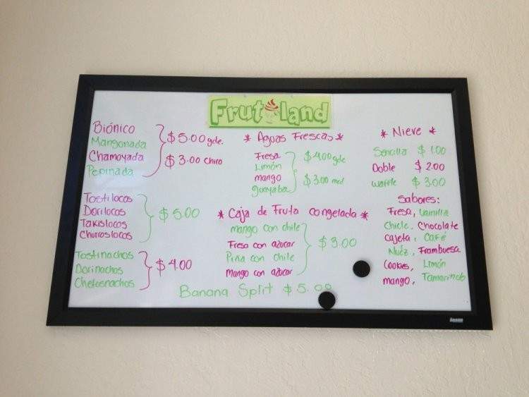 Frutiland - Fremont, CA menu_pic