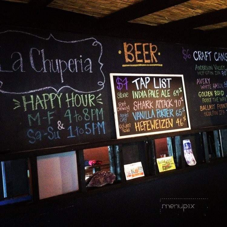 La Chuperia - Los Angeles, CA menu_pic