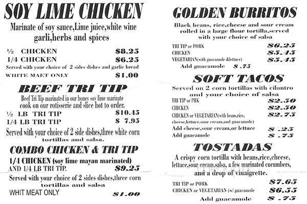Golden Rotisserie - Truckee, CA menu_pic