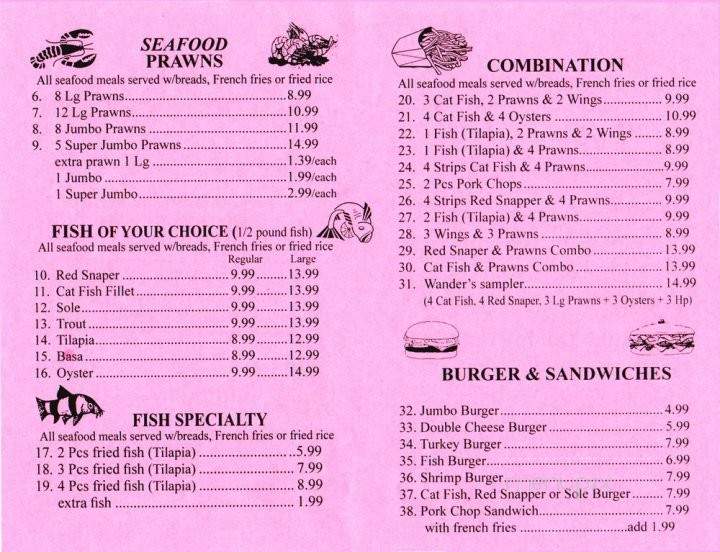 #1 Seafood and Chicken Restaurant - Oakland, CA menu_pic