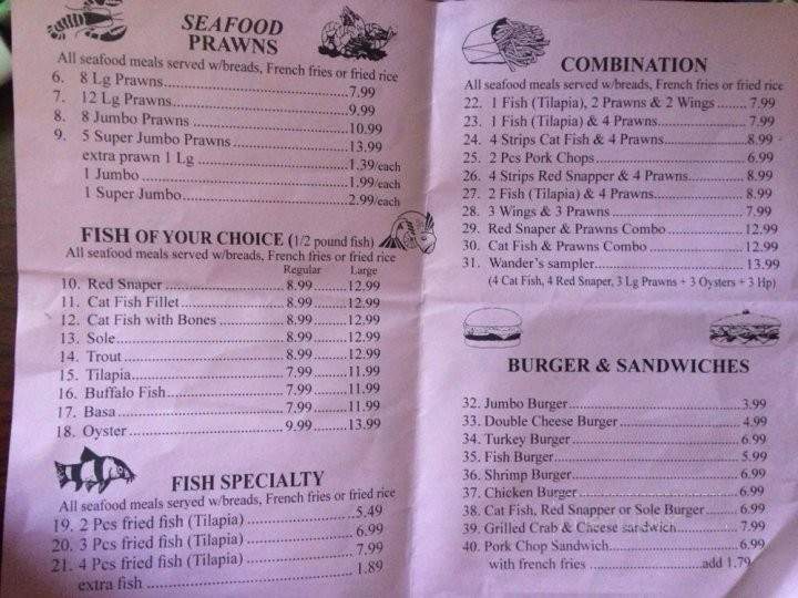 #1 Seafood and Chicken Restaurant - Oakland, CA menu_pic