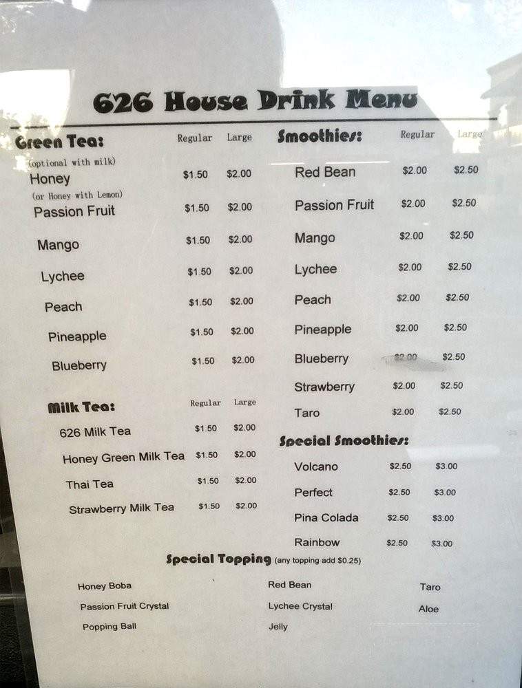 626 Hawaiian BBQ & BOBA - Baldwin Park, CA menu_pic