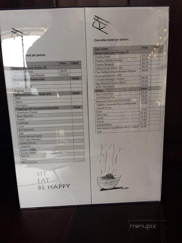 R101 Ramen - Glendale, CA menu_pic