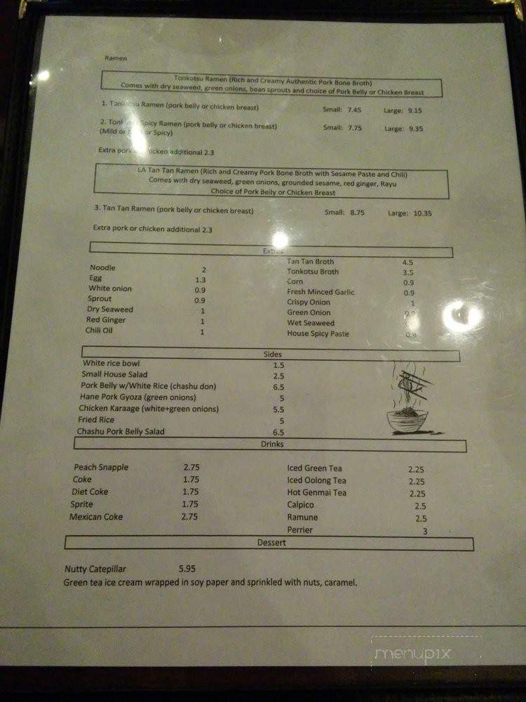 R101 Ramen - Glendale, CA menu_pic