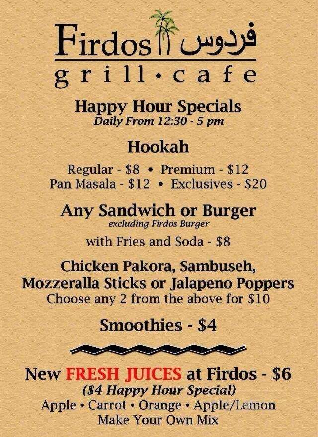 Firdos Grill - Astoria, NY menu_pic