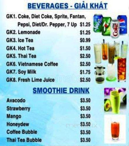 Pho Kim Long - San Antonio, TX menu_pic
